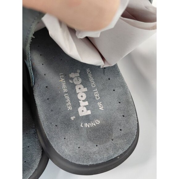 Propet Leather Sandals Size 11 Grey Open Toe Adjustable Strap Comfortable Air C - Picture 2 of 9